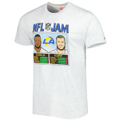 Los Angeles Rams Aaron Donald & Cooper Kupp Homage Unisex NFL Jam Tri-Blend T-Shirt