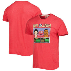San Francisco 49ers Jerry Rice & Steve Young Homage Unisex NFL Jam Retired Tri-Blend T-Shirt