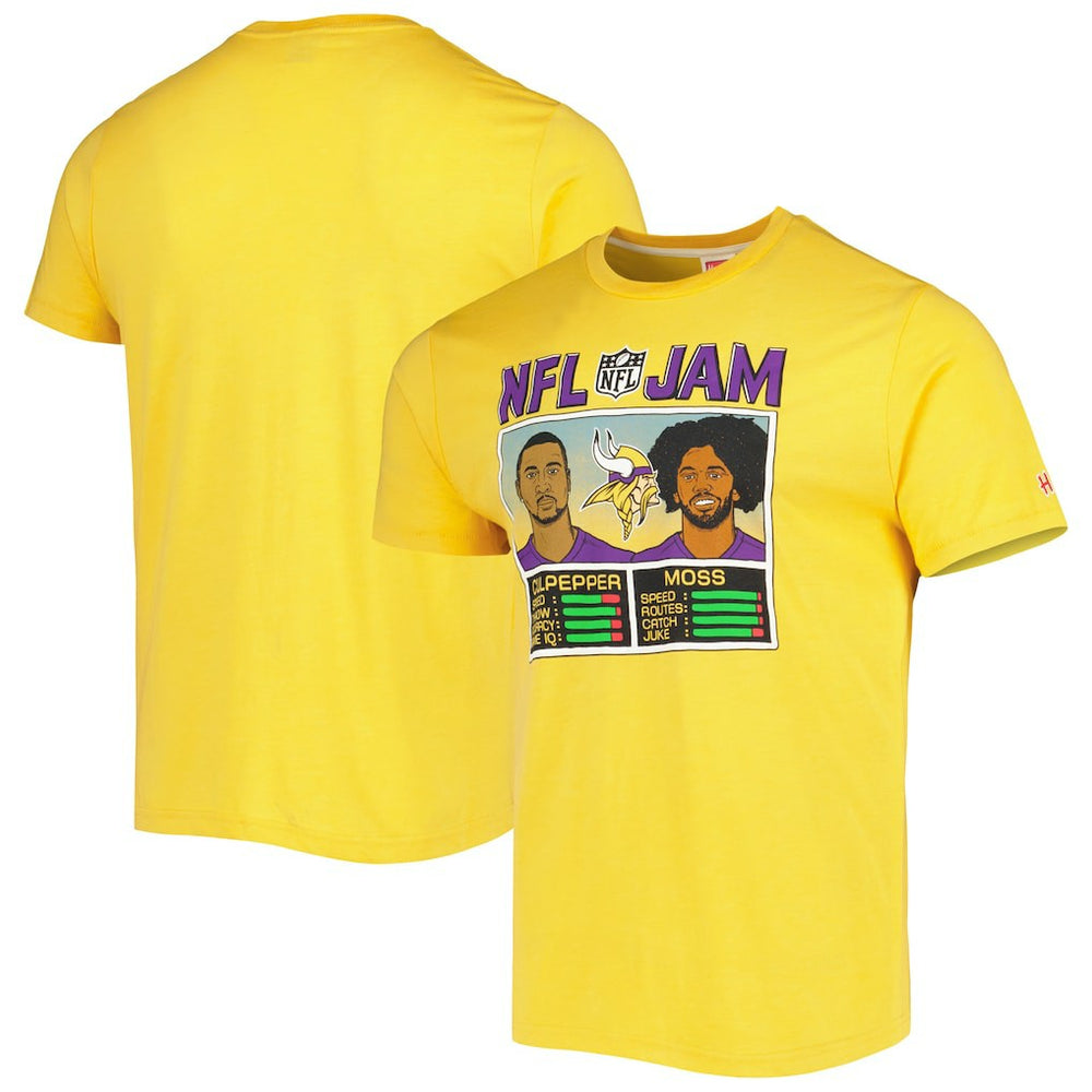 Minnesota Vikings Randy Moss & Daunte Culpepper Homage Unisex NFL Jam Retired Tri-Blend T-Shirt