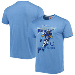 Indianapolis Colts Jonathan Taylor Homage Unisex NFL Blitz Player Tri-Blend T-Shirt