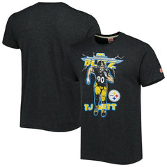 Pittsburgh Steelers T.J. Watt Homage Unisex NFL Blitz Player Tri-Blend T-Shirt