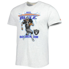 Las Vegas Raiders Bo Jackson Homage Unisex NFL Blitz Retired Player Tri-Blend T-Shirt