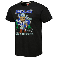 Dallas Cowboys Dak Prescott Homage Unisex Caricature Player Tri-Blend T-Shirt