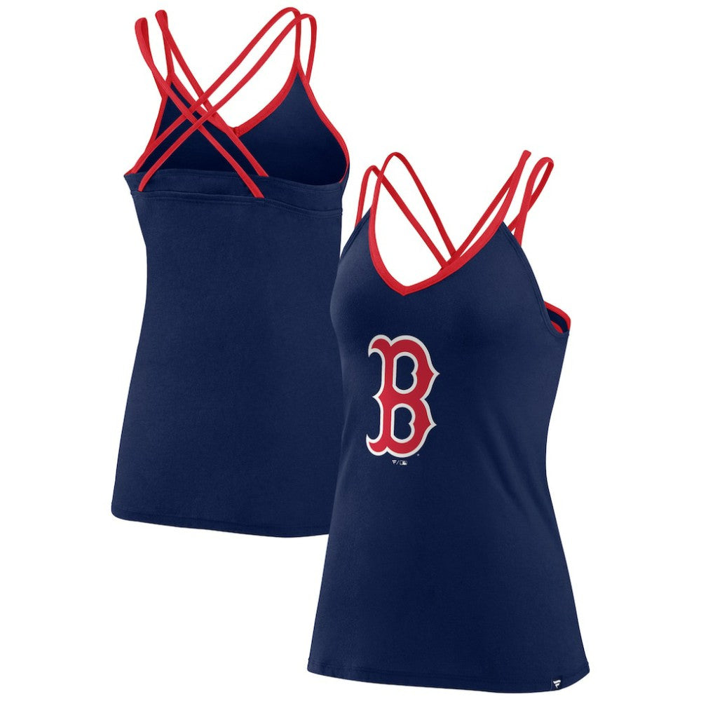 Boston Red Sox Fanatics Women's Barrel It Up Cross Back V-Neck Tank Top | MLB Near me