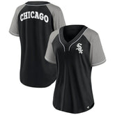 Chicago White Sox Fanatics Women's Ultimate Style Raglan V-Neck T-Shirt | MLB New