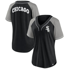 Chicago White Sox Fanatics Women's Ultimate Style Raglan V-Neck T-Shirt | MLB New
