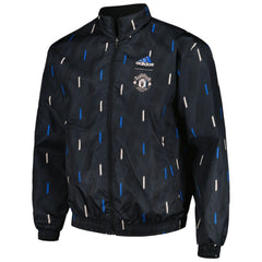 Manchester United 2022/23 On-Field Team Logo Anthem Reversible Full-Zip Jacket Black - Adidas