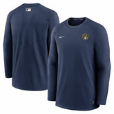 Milwaukee Brewers Nike Authentic Collection Logo Performance Long Sleeve T-Shirt | MLB New