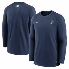 Milwaukee Brewers Nike Authentic Collection Logo Performance Long Sleeve T-Shirt | MLB New