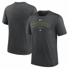 Milwaukee Brewers Nike Authentic Collection Early Work Tri-Blend Performance T-Shirt | MLB New