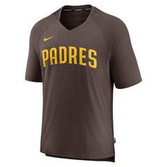 San Diego Padres Nike Authentic Collection Pregame Raglan Performance V-Neck T-Shirt | MLB New