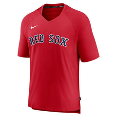 Boston Red Sox Nike Authentic Collection Pregame Raglan Performance V-Neck T-Shirt | MLB New