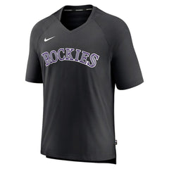 Colorado Rockies Nike Authentic Collection Pregame Raglan Performance V-Neck T-Shirt | MLB Discount