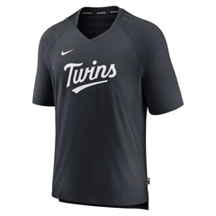 Minnesota Twins Nike Authentic Collection Pregame Raglan Performance V-Neck T-Shirt | MLB Discount