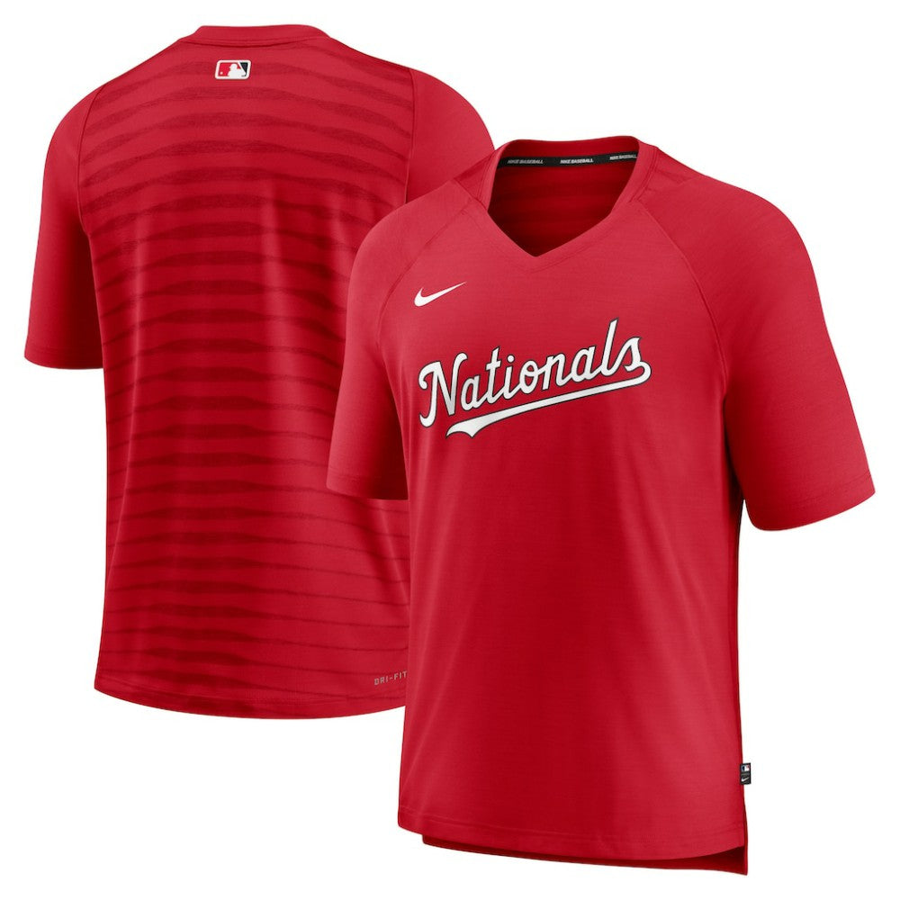 Washington Nationals Nike Authentic Collection Pregame Raglan Performance V-Neck T-Shirt | MLB Near me
