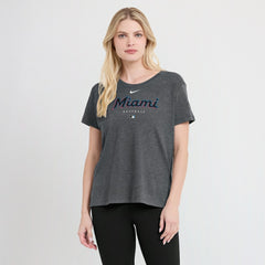 Miami Marlins Nike Women's Authentic Collection Early Work Tri-Blend T-Shirt | MLB Discount