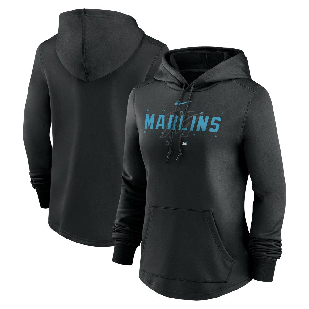 Miami Marlins Nike Women's Authentic Collection Pregame Performance Pullover Hoodie | MLB Outlet