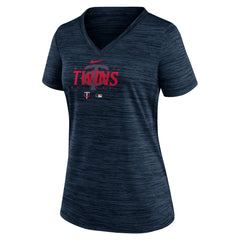 Minnesota Twins Nike Women's Authentic Collection Velocity Practice Performance V-Neck T-Shirt | MLB On Sale