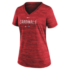 St. Louis Cardinals Nike Women's Authentic Collection Velocity Practice Performance V-Neck T-Shirt | MLB Near me