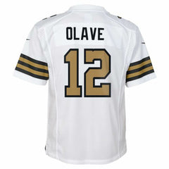 New Orleans Saints Nike Chris Olave Youth Game Jersey