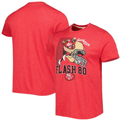 San Francisco 49ers Jerry Rice Homage Unisex Caricature Retired Player Tri-Blend T-Shirt