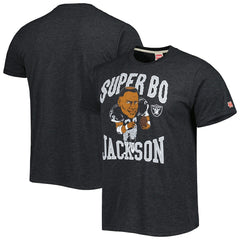 Las Vegas Raiders Bo Jackson Homage Unisex Unisex Caricature Retired Player Tri-Blend T-Shirt