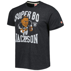Las Vegas Raiders Bo Jackson Homage Unisex Unisex Caricature Retired Player Tri-Blend T-Shirt