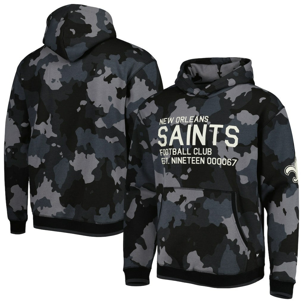 New Orleans Saints The Wild Collective Camo Pullover Hoodie