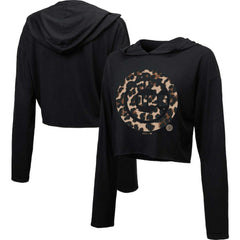 Chicago Cubs Majestic Threads Women's Leopard Cropped Hoodie | MLB Online