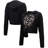 New York Yankees Majestic Threads Women's Leopard Cropped Hoodie | MLB Sale
