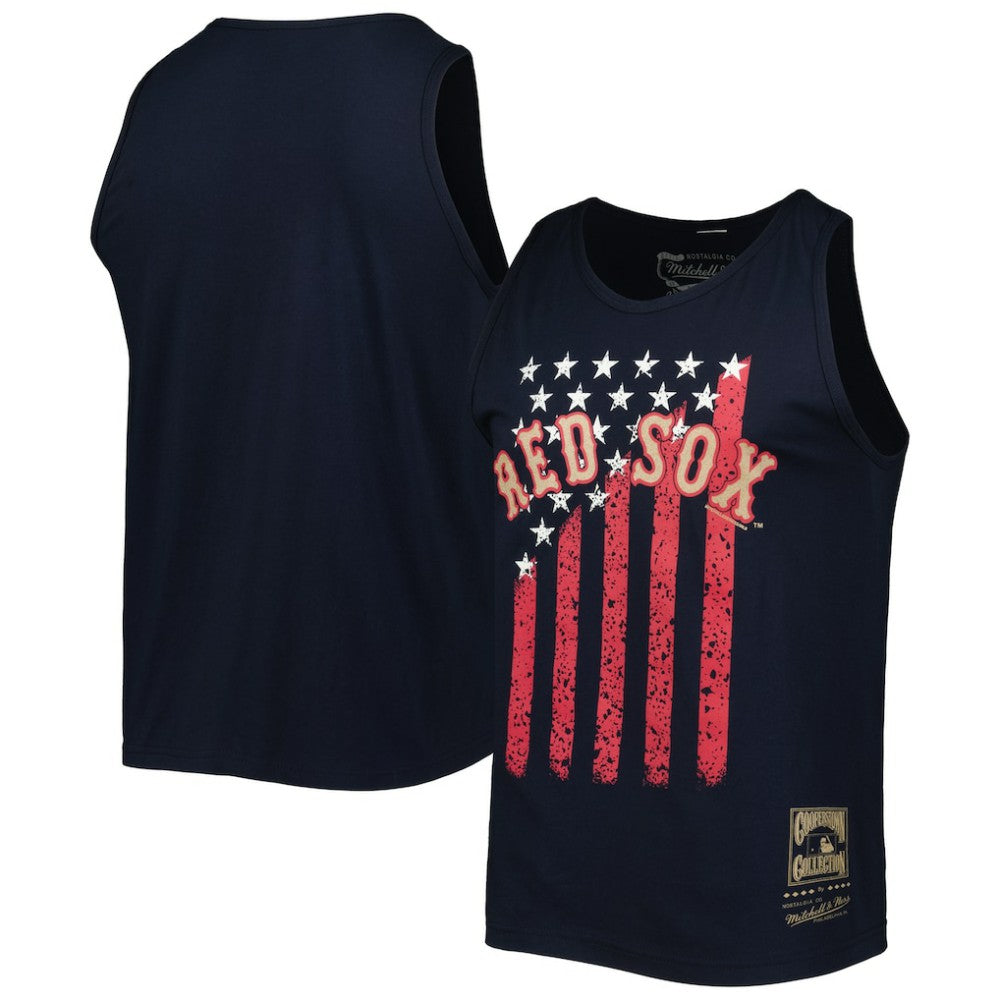 Boston Red Sox Mitchell & Ness Cooperstown Collection Stars and Stripes Tank Top | MLB Sale