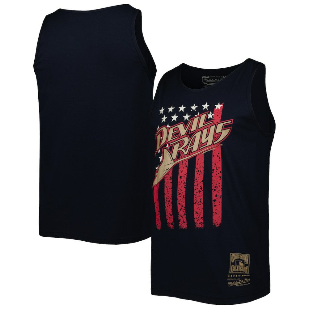 Tampa Bay Rays Mitchell & Ness Cooperstown Collection Stars and Stripes Tank Top | MLB Shop
