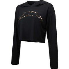 Los Angeles Chargers Majestic Threads Women's Leopard Cropped Pullover Hoodie