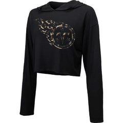 Tennessee Titans Majestic Threads Women's Leopard Cropped Pullover Hoodie