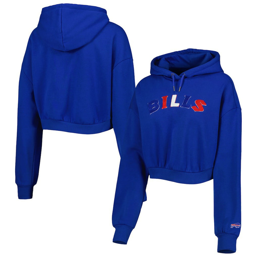 Buffalo Bills The Wild Collective Women's Cropped Pullover Hoodie
