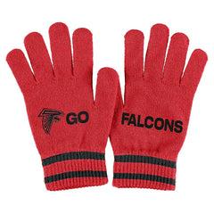 Atlanta Falcons WEAR by Erin Andrews Women's Double Jacquard Cuffed Knit Hat with Pom and Gloves Set