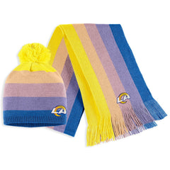 Los Angeles Rams WEAR by Erin Andrews Women's Ombre Pom Knit Hat and Scarf Set