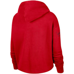 Chicago Bulls Women's Split Flip Courtside Cropped Pullover Hoodie Outlet