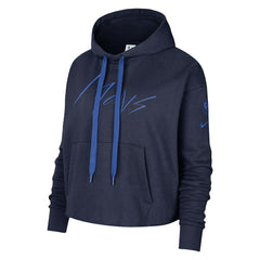 Dallas Mavericks Women's Split Flip Courtside Cropped Pullover Hoodie sale Outlet