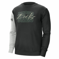 Milwaukee Bucks Courtside Versus Force & Flight Pullover Sweatshirt Discount