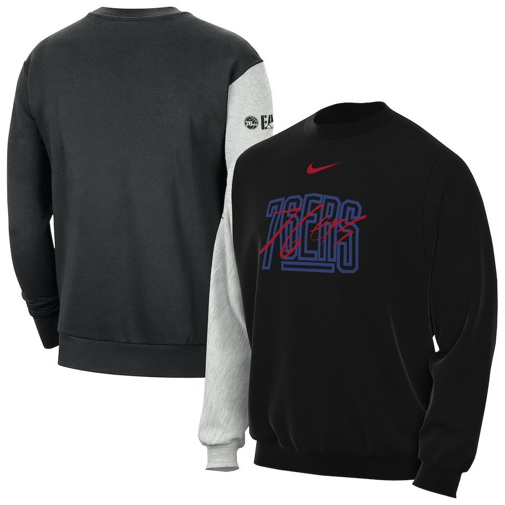 Philadelphia 76ers Courtside Versus Force & Flight Pullover Sweatshirt For Sale