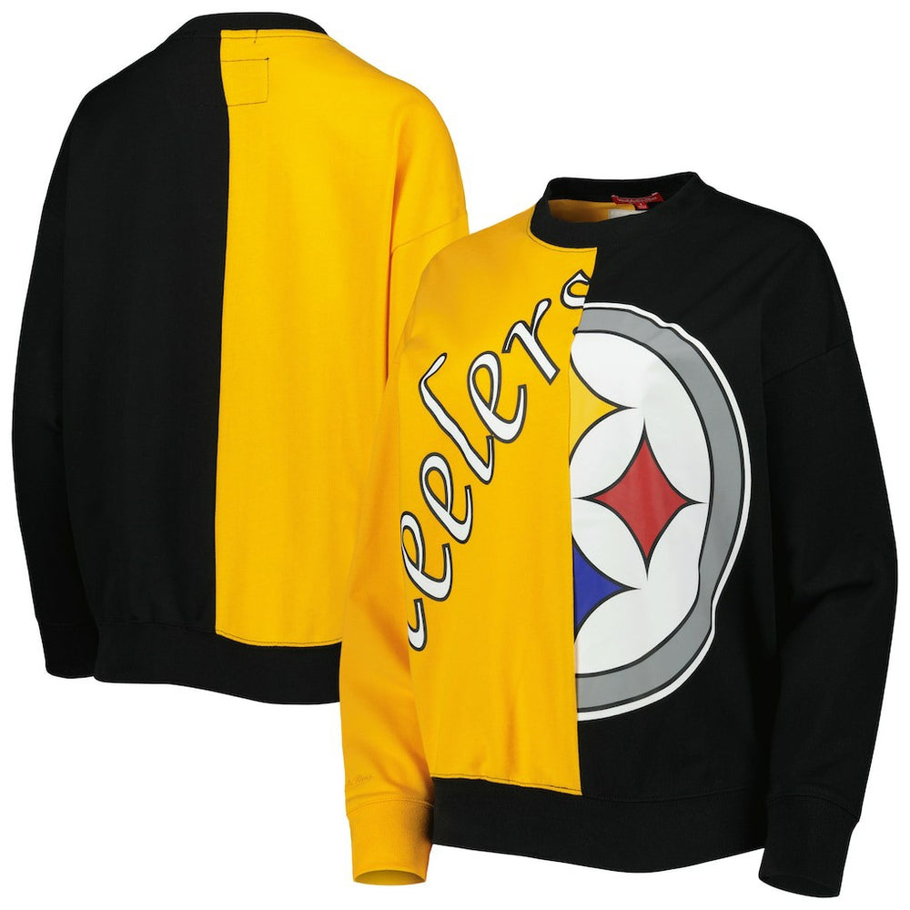 Pittsburgh Steelers Mitchell & Ness Women's Big Face Pullover Sweatshirt