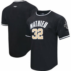 New Orleans Saints Tyrann Mathieu Pro Standard Mesh Player Name & Number Top