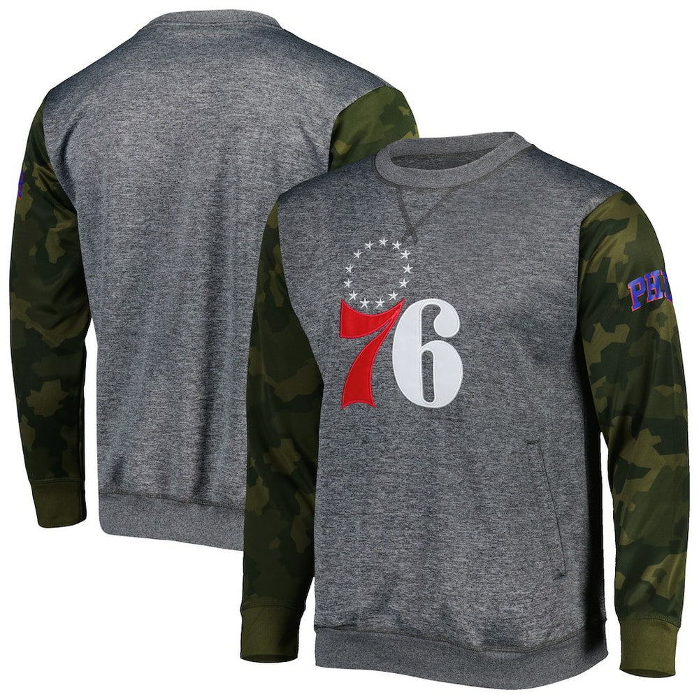 Philadelphia 76ers Camo Stitched Sweatshirt Online