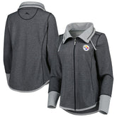 Pittsburgh Steelers Tommy Bahama Women's Sport Sun Fade Full-Zip Sweatshirt