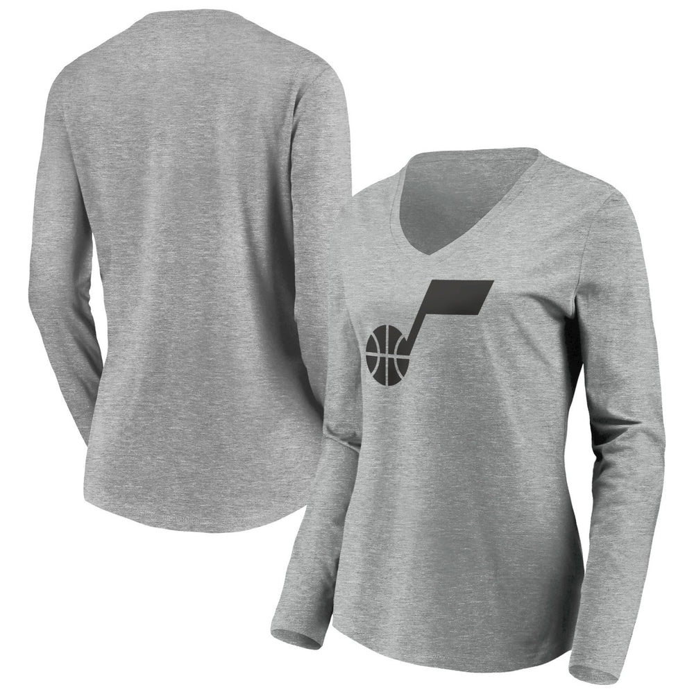 Utah Jazz Women's Primary Logo Team Long Sleeve V-Neck T-Shirt Online