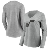 Utah Jazz Women's Primary Logo Team Long Sleeve V-Neck T-Shirt Online