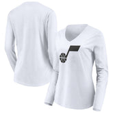 Utah Jazz Women's Primary Logo Team Long Sleeve V-Neck T-Shirt Online