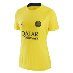 Paris Saint-Germain Jordan Brand Women's 2022/23 Pre-Match Raglan Performance Top Yellow - Jordan