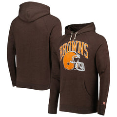 Cleveland Browns Homage Retro Helmet Tri-Blend Raglan Pullover Hoodie